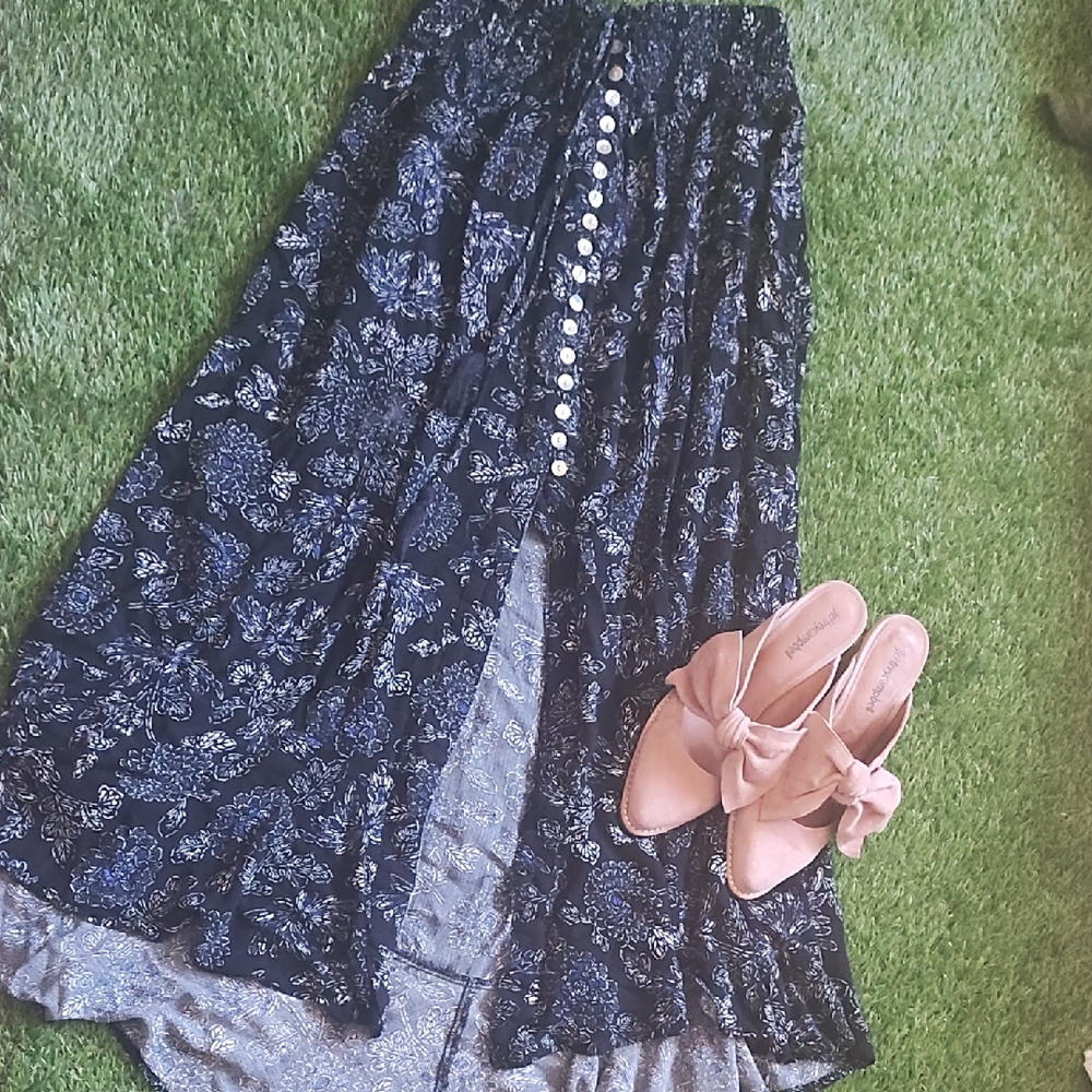 Boho Rachel Zoe Maxi High Low Shirt
